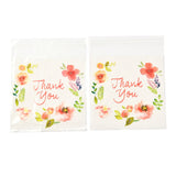 100pcs Thank You Self-Sealing Plastic Bags for Gifts & Treats