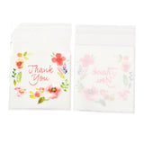 100pcs Thank You Self-Sealing Plastic Bags for Gifts & Treats