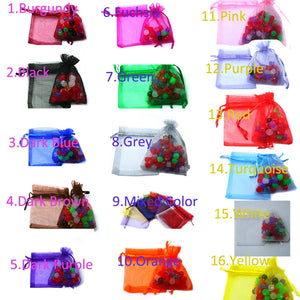 100pcs Organza Jewelry Bag 7x9cm in 16 Colors