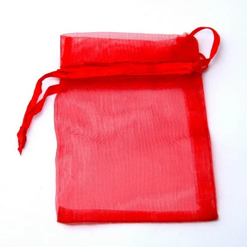 100pcs Organza Gift Bags 7x9cm Jewelry Findings Packing Pouches