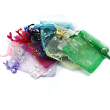100pcs 7*9cm Mixed Bronzing Organza Gift Bags&Pouches For DIY Jewelry