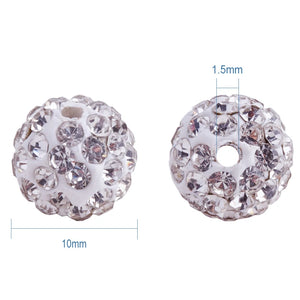100pcs 10mm Disco Ball Beads for Jewelry Making DIY
