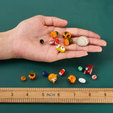 100pcs/box Halloween Lampwork Beads Mix Shapes For DIY Jewelry