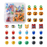 100pcs/box Halloween Lampwork Beads Mix Shapes For DIY Jewelry