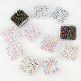 100pcs Mixed Acrylic Letter Beads Cube Round Spacer DIY Jewelry Making