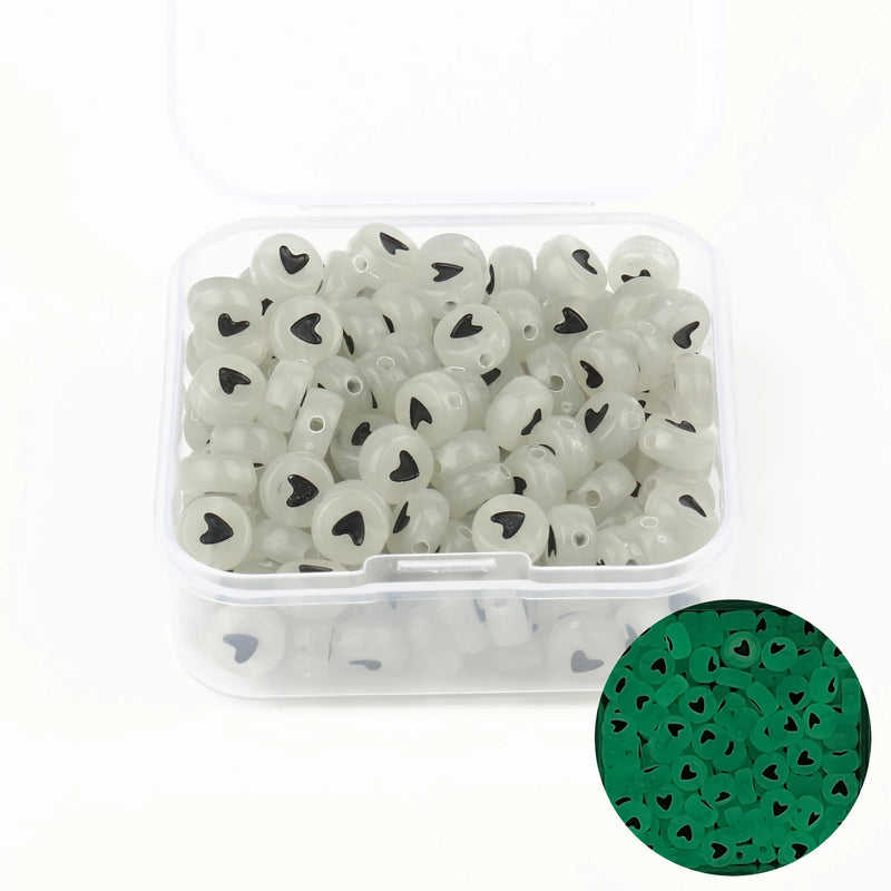100pcs Mixed Acrylic Letter Beads Cube Round Spacer DIY Jewelry Making