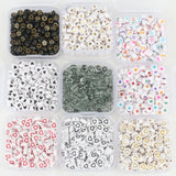 100pcs Mixed Acrylic Letter Beads Cube Round Spacer DIY Jewelry Making