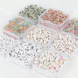 100pcs Mixed Acrylic Letter Beads Cube Round Spacer DIY Jewelry Making