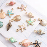 100pcs Sea Shell Charms Ocean Pendants DIY Craft Jewelry Decoration