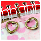 100pcs Love Heart Beads Charm Antique Silver Plated Jewelry Making Accessories
