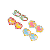100pcs Abstract LOVE Heart Pendant Bracelet Earrings Accessories