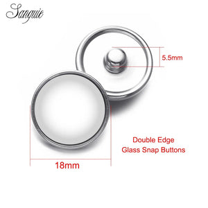 100pcs Glass Snap Button for 12/18/20mm Snap Jewelry