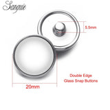 100pcs Glass Snap Button for 12/18/20mm Snap Jewelry