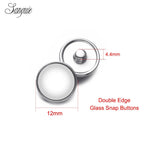 100pcs Glass Snap Button for 12/18/20mm Snap Jewelry