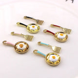 100pcs Mini Pan and Spatula Alloy Pendant Set