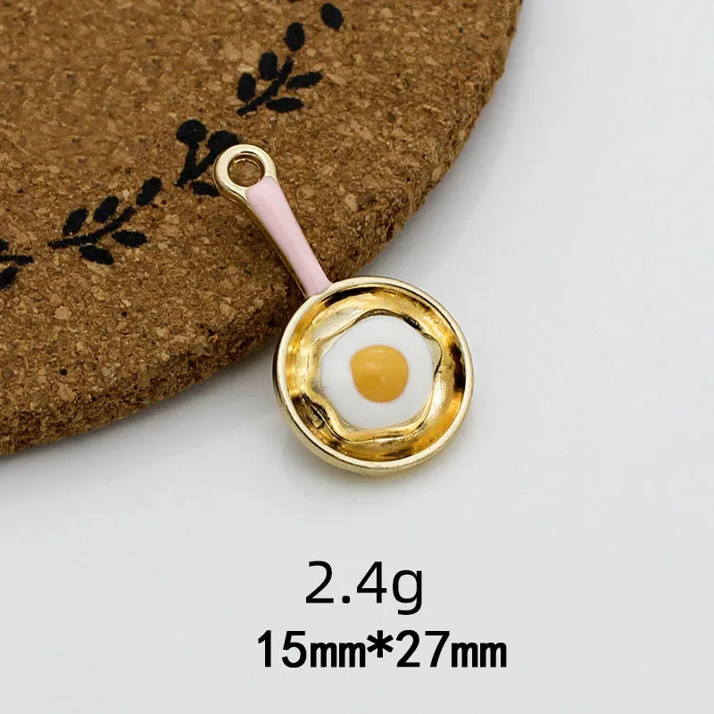 100pcs Mini Pan and Spatula Alloy Pendant Set
