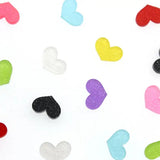 100pcs Glitter Heart Flat Back Cabochons 3D DIY Mix (White & Red)