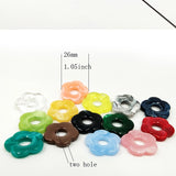 100pcs Resin Flowers Earring Part Beads for Jewelry Making