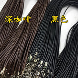 100pcs 1.5mm/2mm Bronze Wax Leather Cord DIY Necklace Rope