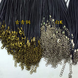 100pcs 1.5mm/2mm Bronze Wax Leather Cord DIY Necklace Rope