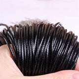 100pcs 1.5mm/2mm Bronze Wax Leather Cord DIY Necklace Rope