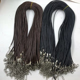 100pcs 1.5mm/2mm Bronze Wax Leather Cord DIY Necklace Rope