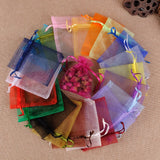 100pcs Organza Gift Bags Jewelry Packaging Wedding Christmas Pouches