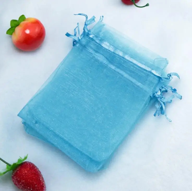 100pcs Organza Gift Bags Jewelry Packaging Wedding Christmas Pouches