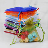 100pcs Organza Gift Bags Jewelry Packaging Wedding Christmas Pouches