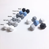 100pcs Mini Hexagon Silicone Beads Baby Teether BPA DIY Necklace