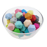 100pcs Mini Hexagon Silicone Beads Baby Teether BPA DIY Necklace
