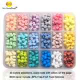 100pcs Mini Hexagon Silicone Beads Baby Teether BPA DIY Necklace