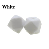 100pcs Mini Hexagon Silicone Beads Baby Teether BPA DIY Necklace