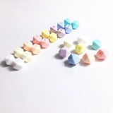 100pcs Mini Hexagon Silicone Beads Baby Teether BPA DIY Necklace