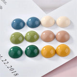 100pcs 12mm Print Geometry Resin Beads DIY Jewelry Earring Accessory