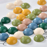 100pcs 12mm Print Geometry Resin Beads DIY Jewelry Earring Accessory