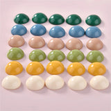 100pcs 12mm Print Geometry Resin Beads DIY Jewelry Earring Accessory