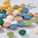 100pcs 12mm Print Geometry Resin Beads DIY Jewelry Earring Accessory