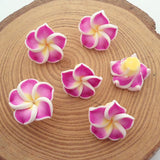 100pcs 15mm Polymer Clay Frangipani Plumeria Flower Beads DIY Earring Bracelet