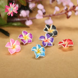 100pcs 15mm Polymer Clay Frangipani Plumeria Flower Beads DIY Earring Bracelet