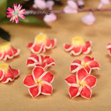 100pcs 15mm Polymer Clay Frangipani Plumeria Flower Beads DIY Earring Bracelet