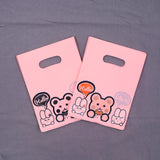 100pcs 15x20cm Plastic Carrier Bags Cartoon Boutique Gift Package Shopping Bag