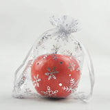 100pcs Snowflake Organza Bag Mesh Jewelry Pouch Wedding Bags