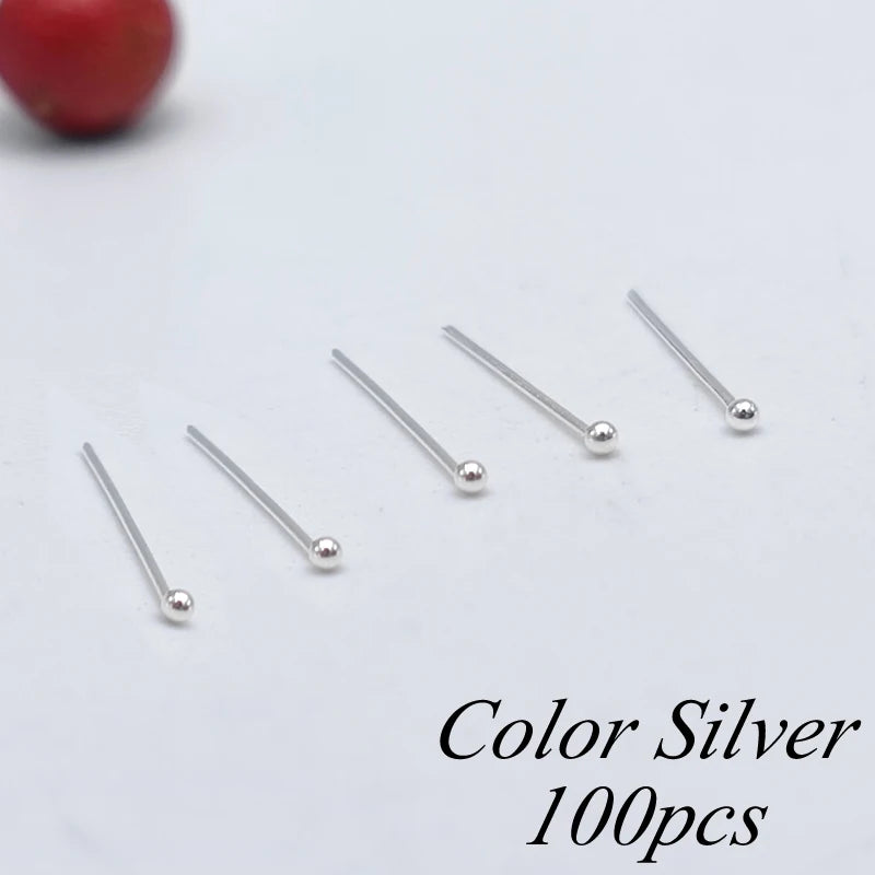 100pcs 1mm 925 Sterling Silver Mini Ball Nose Studs Tiny Nose pin