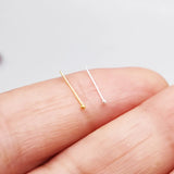 100pcs 1mm 925 Sterling Silver Mini Ball Nose Studs Tiny Nose pin