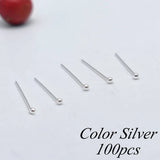 100pcs 1mm 925 Sterling Silver Mini Ball Nose Studs Tiny Nose pin