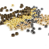 100pcs Antique Bronze Ball Plunger Bead Crimps for Jewelry Making