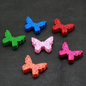100pcs Butterfly Wooden Pendant Charm Beads for Jewelry Making