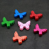 100pcs Butterfly Wooden Pendant Charm Beads for Jewelry Making