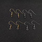 100pcs 316L Stainless Steel Ear Wires Earrings Hook for DIY Jewelry